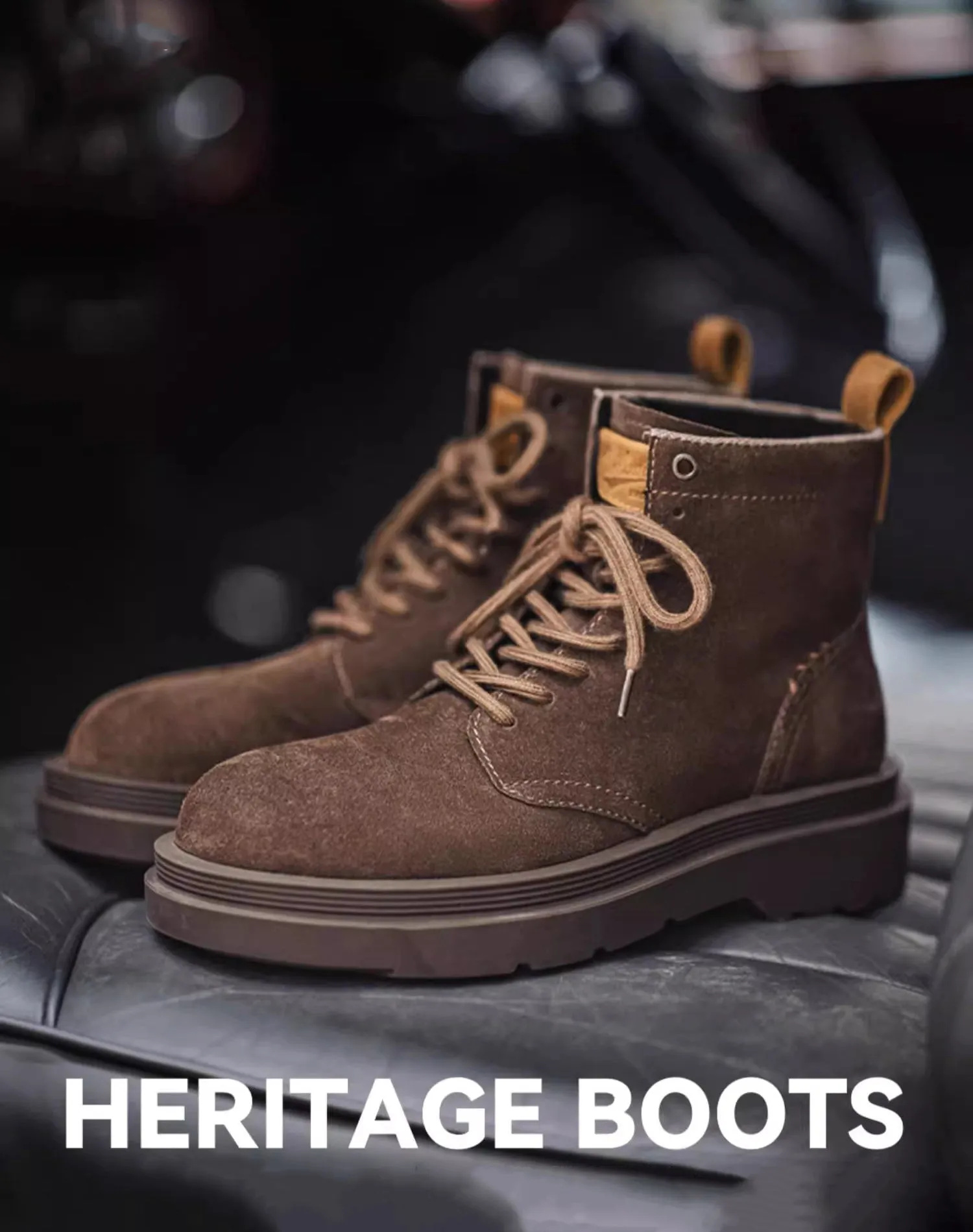 Wilderness Rock Casual Thick Bottom Mid-High Top Suede Martin Men's Boot