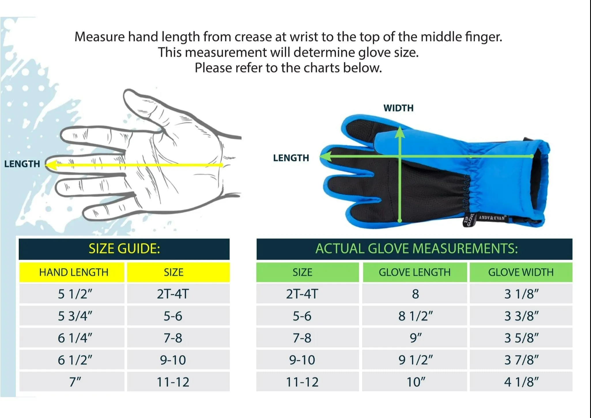 Winter & Ski Glove powered by ZIPGLOVE™ TECHNOLOGY | Aqua Hearts