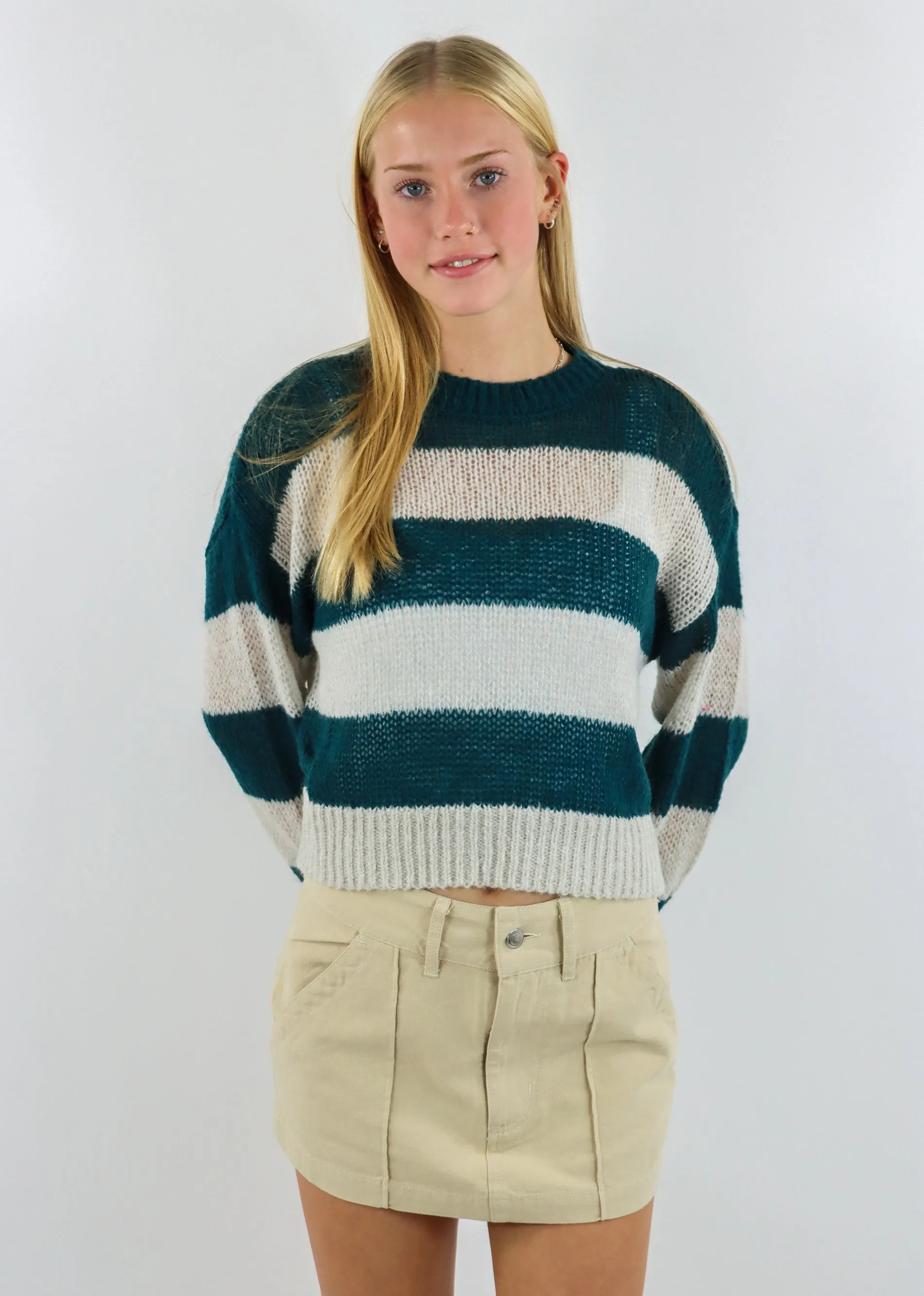 Winter Baby Sweater ★ Grey & Green
