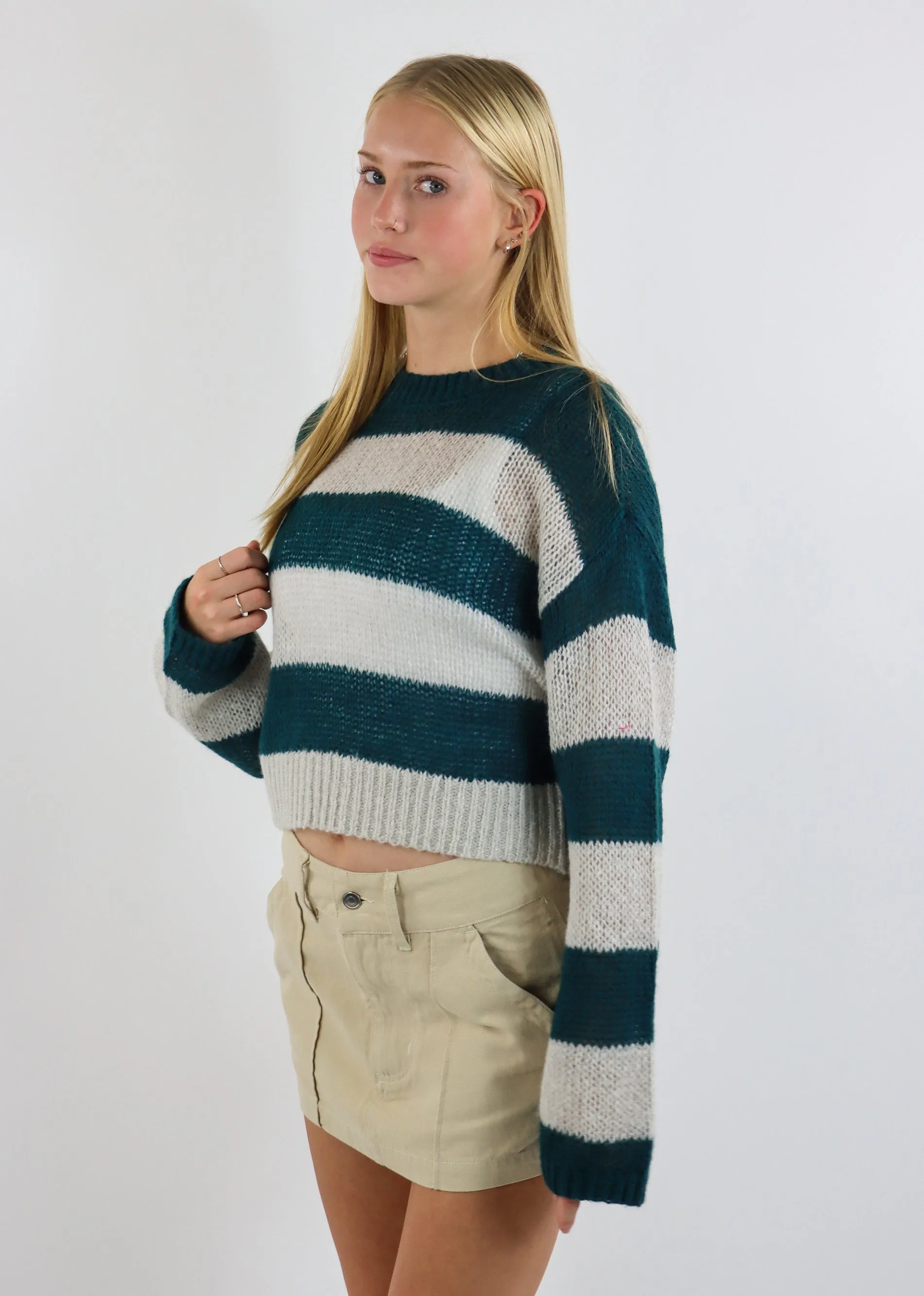 Winter Baby Sweater ★ Grey & Green