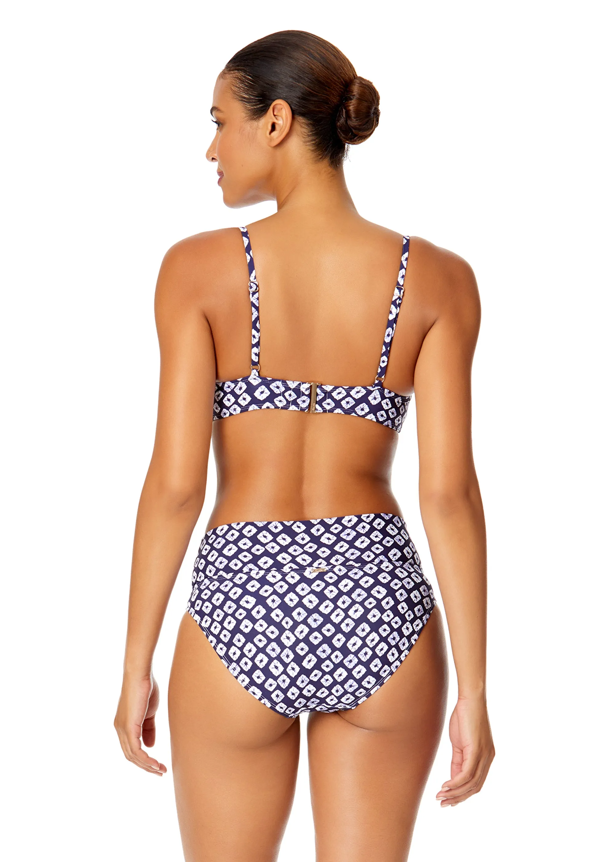 Women's Shibori Geo V Wire Underwire Bikini Swim Top