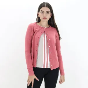 women's Textured Sweaters Cardigan,Pink